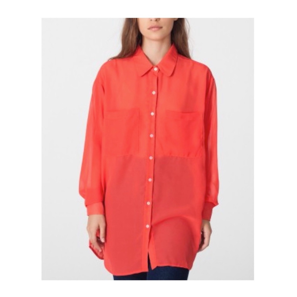 American Apparel Chiffon Blouse